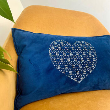Sashiko Japanese Embroidery Cushion Kit, 2 of 4