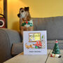 Santa And Dog Chimney Christmas Card, thumbnail 3 of 3