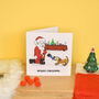 Santa And Dog Christmas Cracker Card, thumbnail 2 of 3
