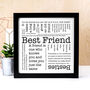 Gift For Friend 'Best Friend' Quotes Print, thumbnail 1 of 8