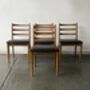 Four Mid Century 1970's Dining Chairs By Schreiber, thumbnail 4 of 10