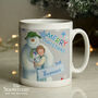 Personalised The Snowman And The Snowdog Blue Mug, thumbnail 2 of 3