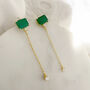 Green Onyx White Zircon Drops, thumbnail 7 of 8