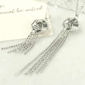 Friendship Knot Tassel Necklace, 4 of 10