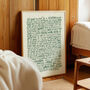 Piano Man Billy Joel, Song Lyrics Wall Art, thumbnail 4 of 11