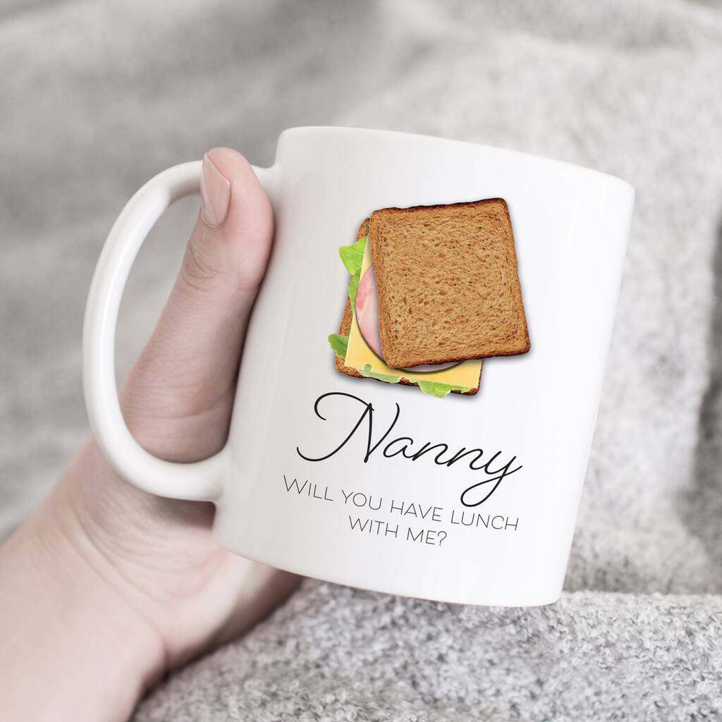 Personalised Funny Sandwich Mug For Nanny By Chips Sprinkles Notonthehighstreet Com