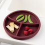 Silicone Plate With Removable Divider Burgundy, thumbnail 1 of 5