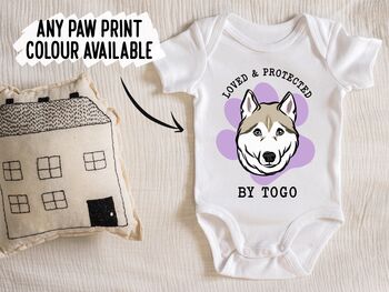 Siberian Husky Baby Onesie, 3 of 6