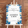 Blue Gold Wedding Welcome Sign, thumbnail 3 of 6
