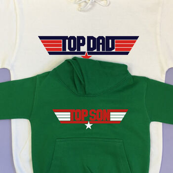 Personalised Top Dad And Child Hoodie Set, 3 of 7