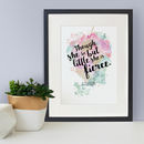 'little but fierce' watercolour print best friend gift by bookishly ...