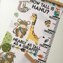 Personalised Tribal Animals Height Chart, thumbnail 2 of 5