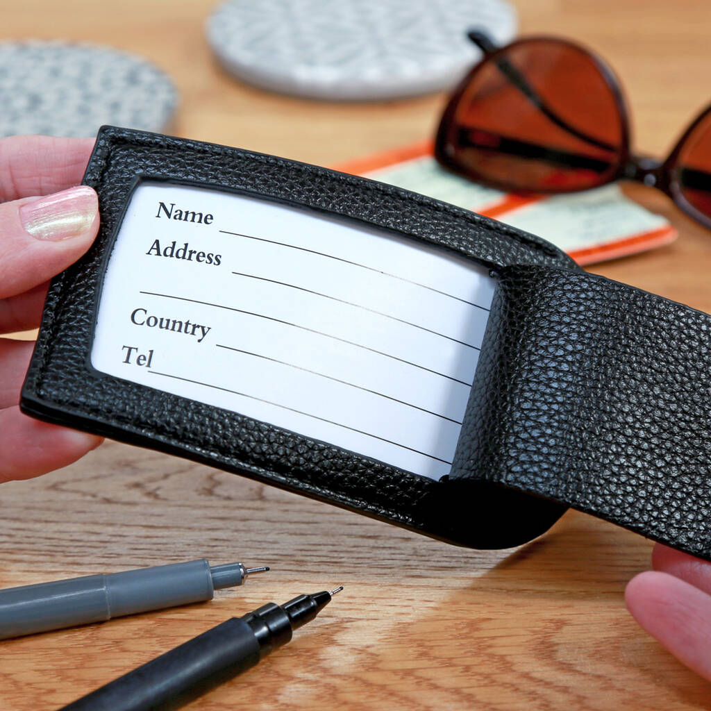 Personalised Faux Leather Luggage Tag By Duncan Stewart