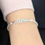 Sterling Silver Milestone Birthday Noodle Stretch Bracelet, thumbnail 3 of 9