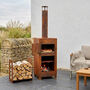 Aged Pizza Oven And Rust Chiminea Garden Heater, thumbnail 1 of 6