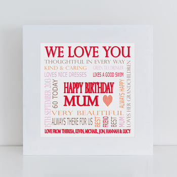 personalised mum birthday card by lisa marie designs