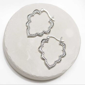 Sterling Silver Casablanca Hoops, 8 of 9