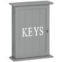 Grey Wooden Key Box Cabinet Wall Mounted Freestanding, thumbnail 2 of 11