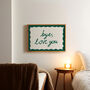 Bye, Love You Dark Green Hallway Bedroom Hand Painted Print, thumbnail 5 of 7