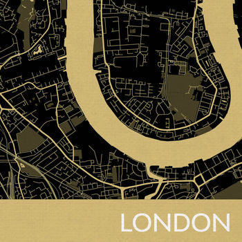 Personalised London City Street Map Print, 9 of 10