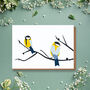 Great Blue Tit Bird Wrapping Paper, thumbnail 3 of 3