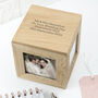 Personalised Oak Wedding Photo Cube Keepsake Box, thumbnail 1 of 4