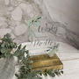 Botanical Personalised Leave Your Wishes Wedding Sign Clear, thumbnail 2 of 6