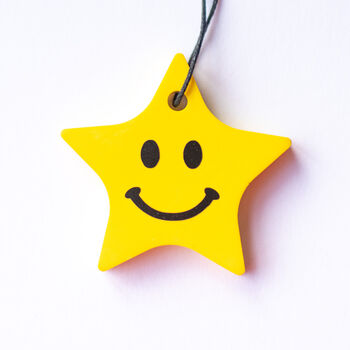 Smiley Star Christmas Tree Decoration, 6 of 6