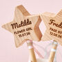 Personalised Flower Girl Or Page Boy Wooden Wand, thumbnail 2 of 3