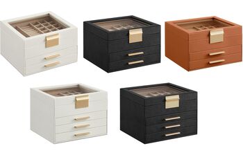 Multi Layer Jewellery Organiser Box Case With Drawers, 7 of 8
