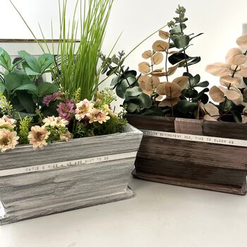 Personalised Wooden Pot Planter, 6 of 8