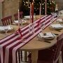 Bold Stripe Burgundy Table Runner, thumbnail 3 of 5