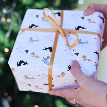 Cute Christmas Dog Wrapping Paper Pack Of Two, 3 of 4