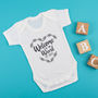 Personalised Welcome To The World Babygrow Baby Gift, thumbnail 2 of 9