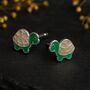 Girls Sterling Silver Turtle Stud Earrings, thumbnail 4 of 6