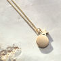 Delicate Solid Gold Disc Necklace, thumbnail 5 of 10