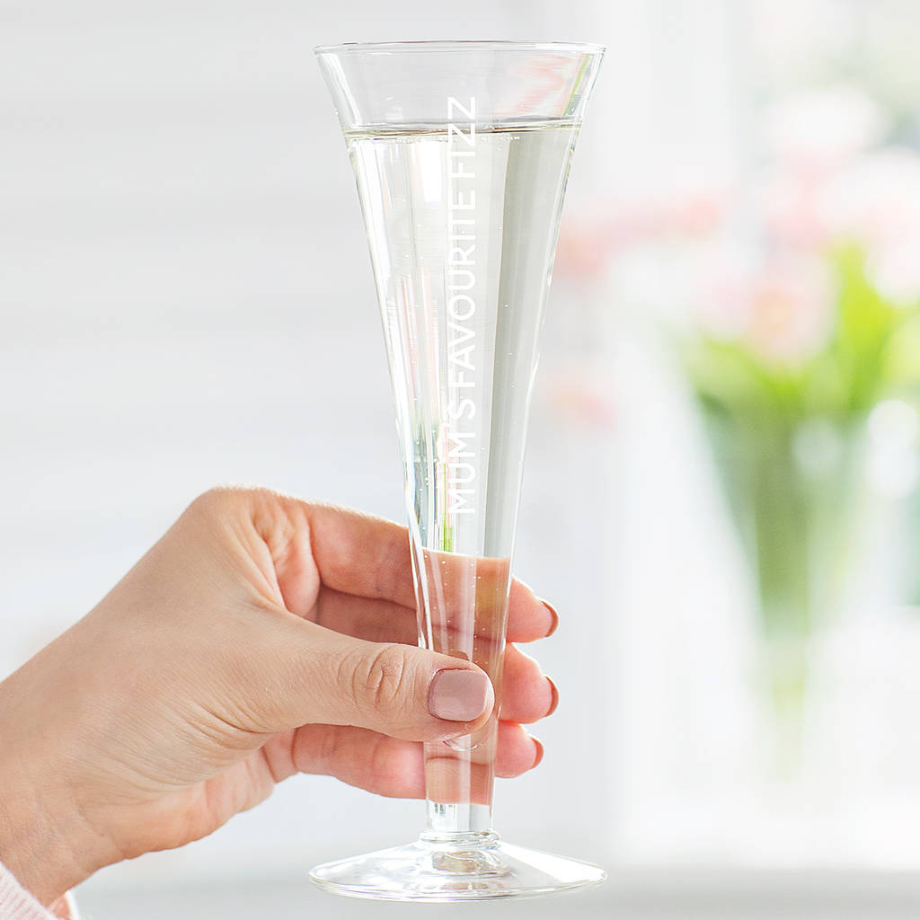 Personalised Hollow Stem Champagne Flute By Becky Broome