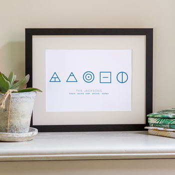 Glyph Family Print Personalised, 2 of 10