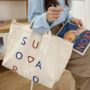 Large Beach Letter Tote Bag, thumbnail 3 of 7