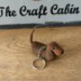 Needle Felted Handmade Tiny Dachshund Keyring/Black And Tan/Chocolate And Tan/Red, thumbnail 6 of 12
