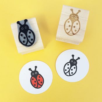 Cute Ladybird Rubber Stamp By Skull And Cross Buns Rubber Stamps