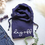 Cowl Neck Navy Day Off Hoodie, thumbnail 5 of 6
