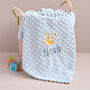 Personalised Embossed Moon And Stars Baby Blanket, thumbnail 1 of 6