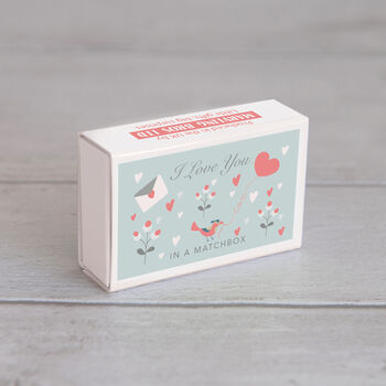 'I Love You' Message And Wool Felt Heart In A Matchbox, 3 of 5