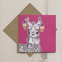 Larry The Llama Greeting Card, thumbnail 2 of 2