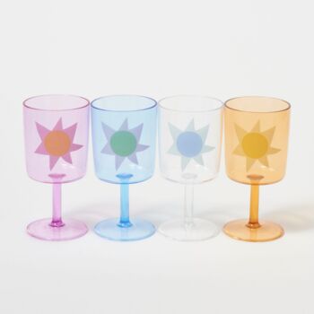 Sunnylife Set Of Four Poolside Wine Glasses, 3 of 4