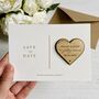 Classic Gold Script Save The Date Magnet With Card, thumbnail 1 of 5