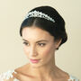 Silver Plated Crystal And Pearl Retro Inspired Tiara, thumbnail 5 of 6