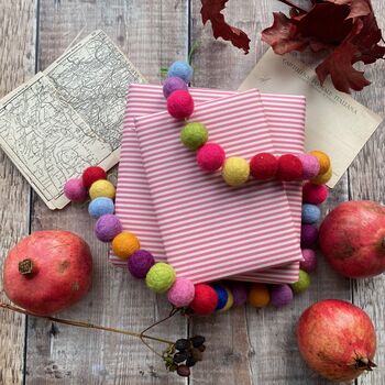 Pink Stripe Fibre Pattern Paper Size Wrapping Paper Sheet, 5 of 5