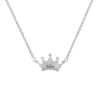 Personalised Kids Princess Crown Necklace, 12 of 12